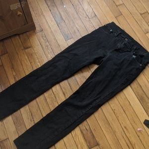 Levi's black skinny jeans 30W 32L